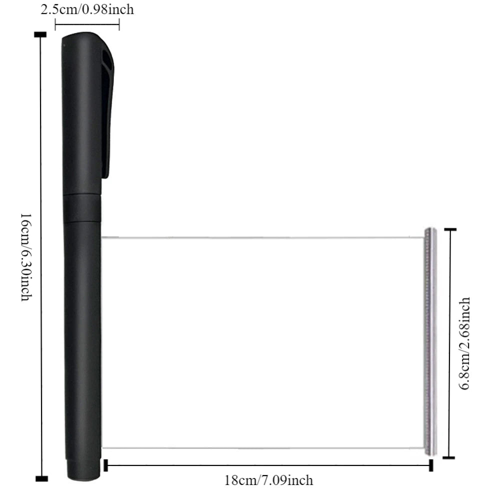 Bolígrafo Gel Negro Retráctil – Papel en Blanco Scroll