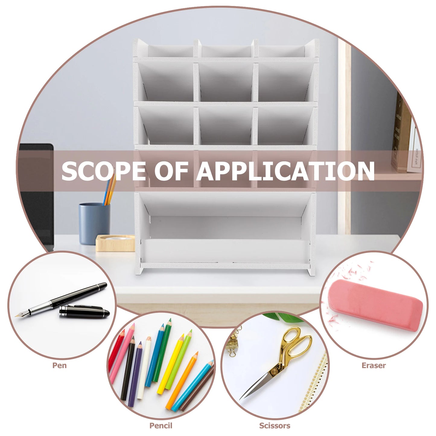 Caja de Almacenamiento de Escritorio – Madera para Oficina