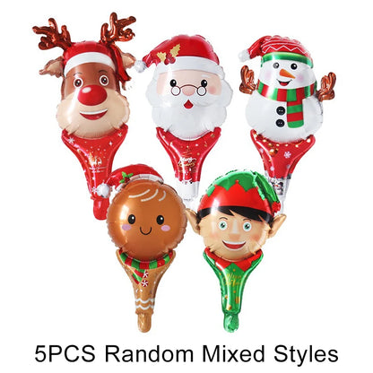 5/10 PCS Christmas Handheld Balloons