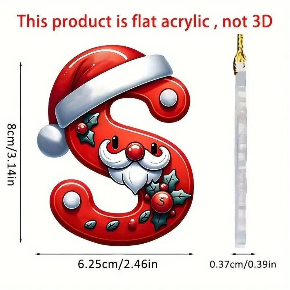 Christmas Acrylic Letter Pendant