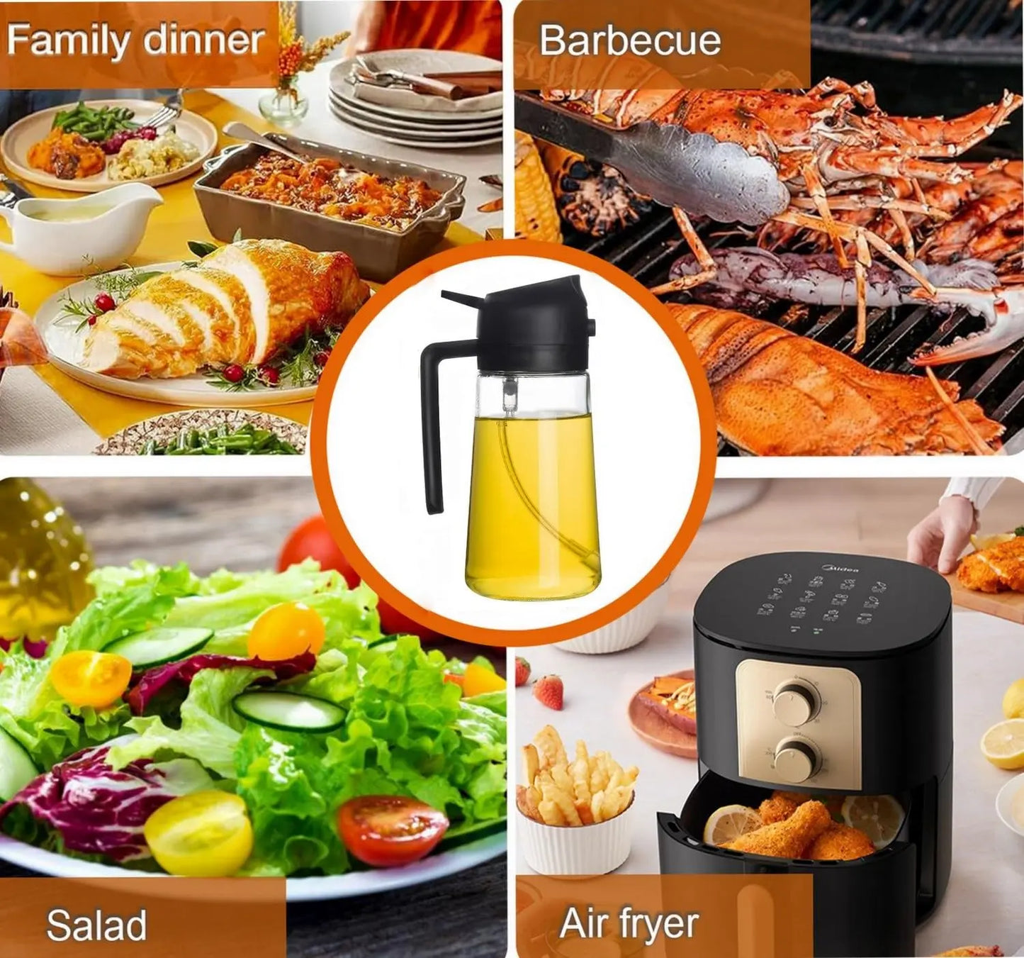 17oz/500ml Plastics Bottle Food-grade Oil