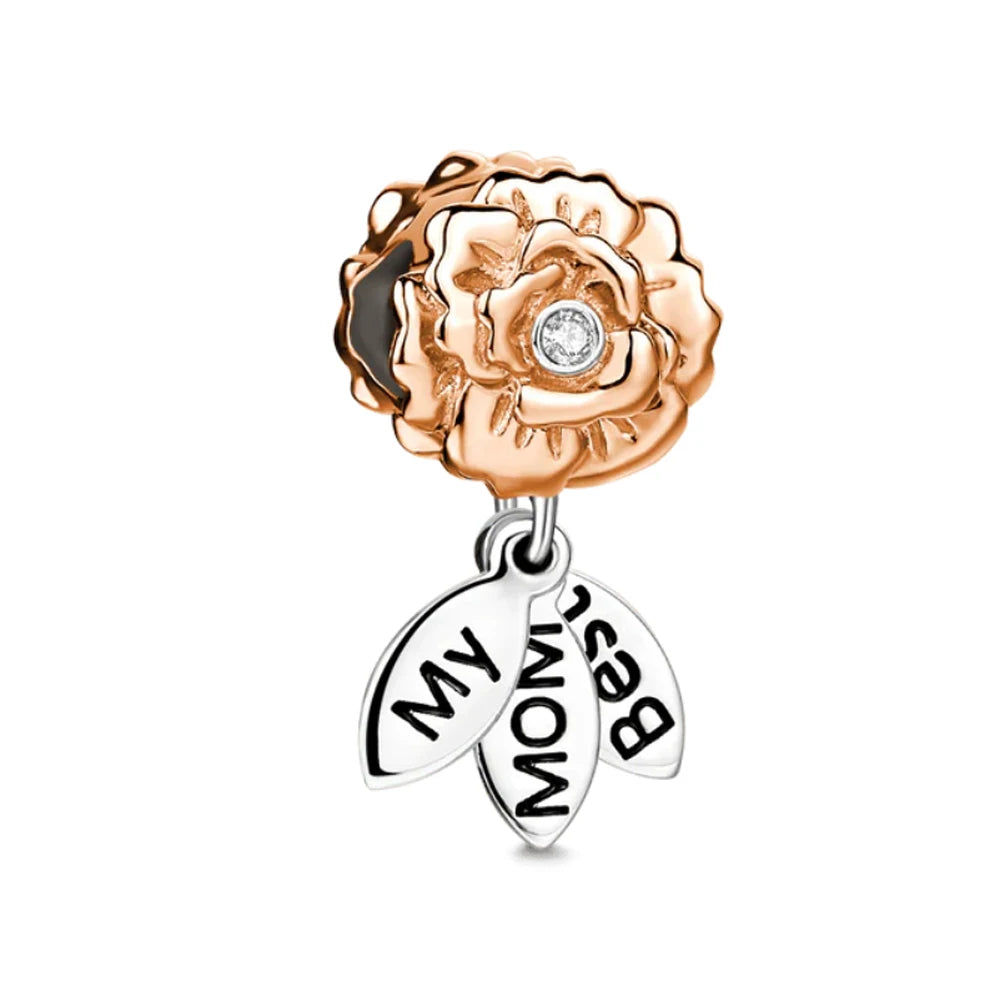 Hot-selling 925 Silver Mother's Day Series Rose Baby For European Original Bracelet DIY Accessories Women's Exquisite Jewelry