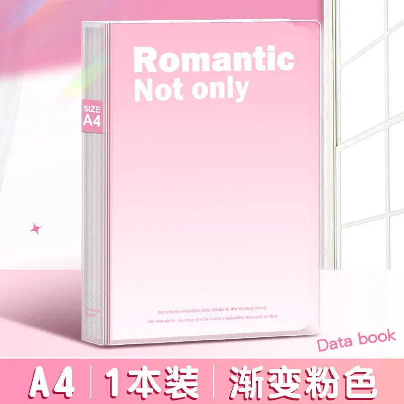 30 Pages A4 Document Organizer with 60 Transparent Pockets - Multi-Layer Office and School Storage Folder Desk Organizer Binder