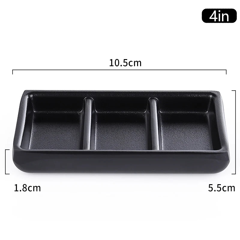 Black Melamine Multi Plate