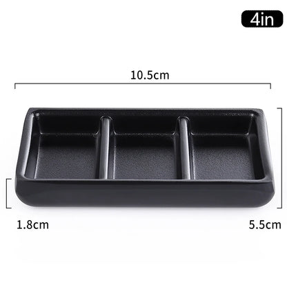Black Melamine Multi Plate