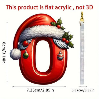 Christmas Acrylic Letter Pendant