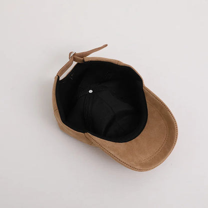 Spring Autumn Children Baseball Cap Suede Letter Baby Hat Outdoor Casual Boys Girls Kids Adjustable Sun Visor Caps