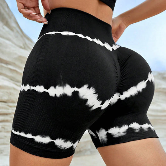 High Waist Tie Dye Shorts