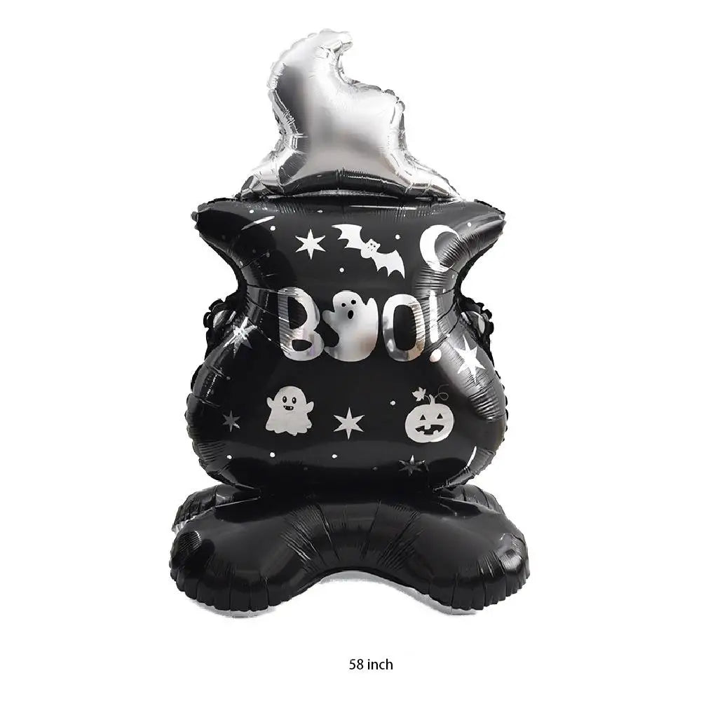 Hot Halloween Balloon Decoration Standing Hummy Pumpkin Ghost Witch Halloween Party Large Foil Balloon Inflatable Door Tree Deco
