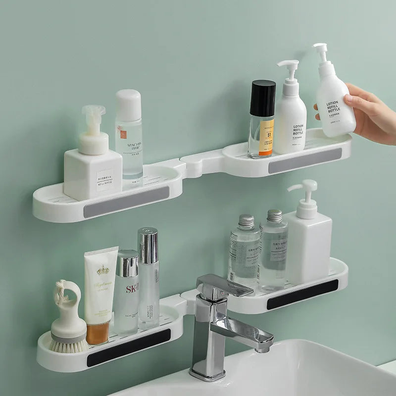 Punch-free Bathroom Revolving Rack Wall