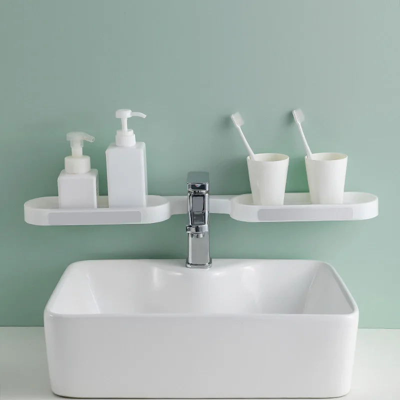 Punch-free Bathroom Revolving Rack Wall