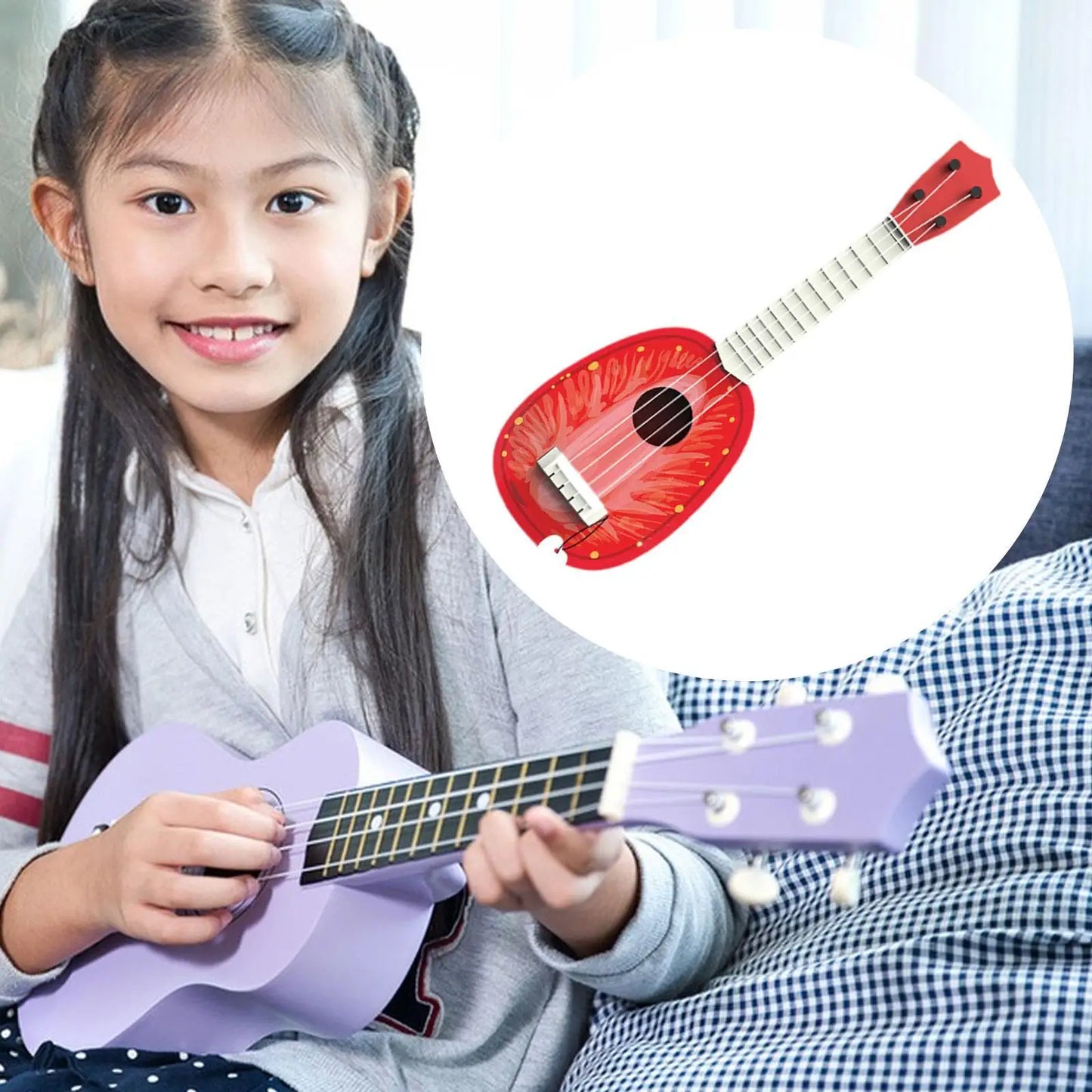Kids Ukulele Toy Children Guitar Musical Toy for Child Aged 3+ Boys Girls
