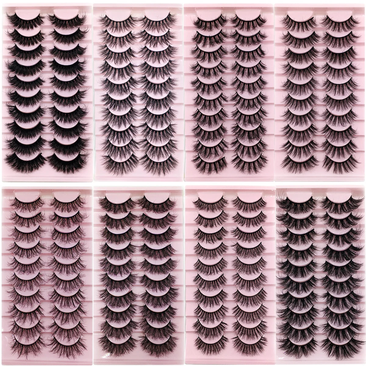 New 10 Pairs 3D Mink Eyelashes