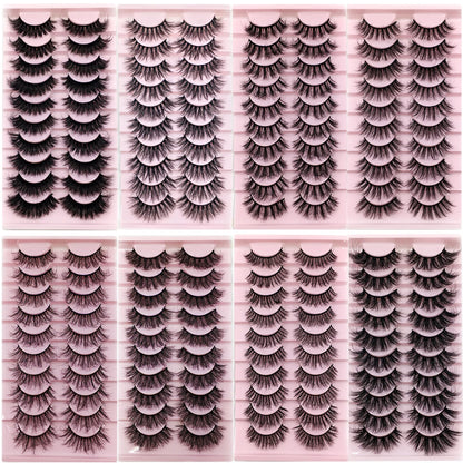 New 10 Pairs 3D Mink Eyelashes