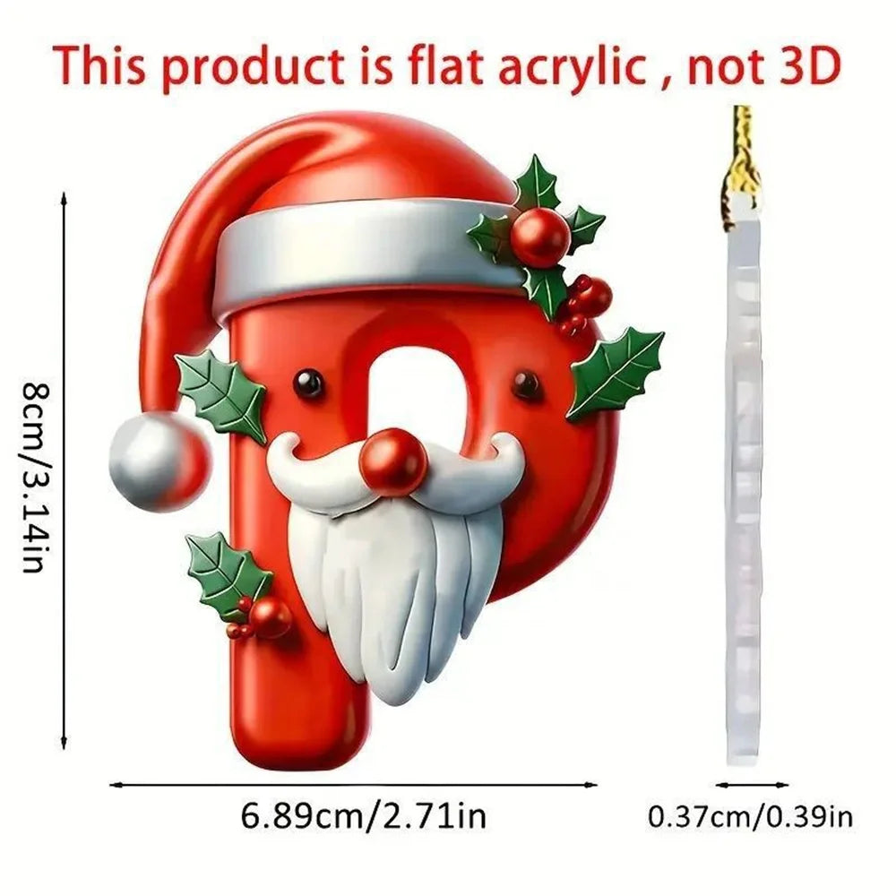 Christmas Acrylic Letter Pendant