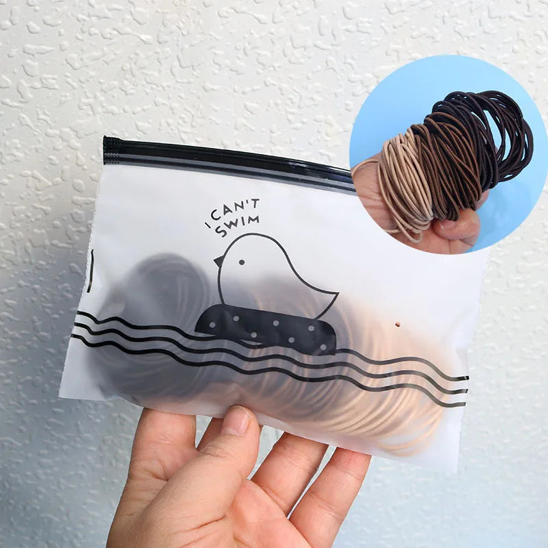 100PCS/Set Women 3.5CM Basic Nylon Elastic Hair Bands Ponytail Hair Scrunchie Rubber Bands Headband Hair Accessories Headwear