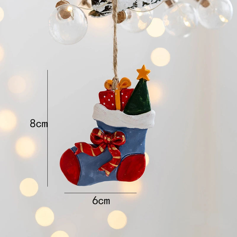 Christmas Resin Tree Decorations Santa