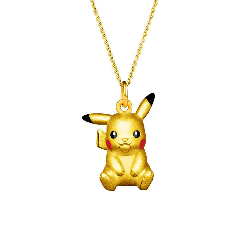 Pokemon Anime Necklace Gold