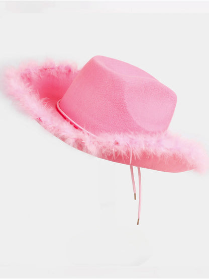 Colorful Feather Western Cowboy Hat