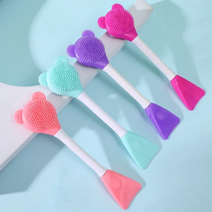 Double Head Facial Mask Brush Silicone
