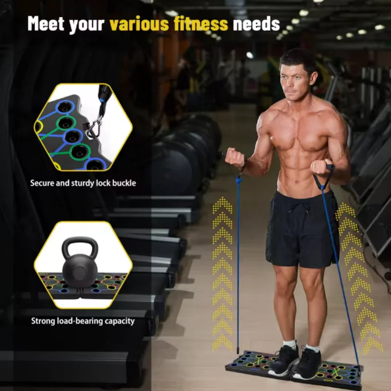 Portable multi-functional push-up board