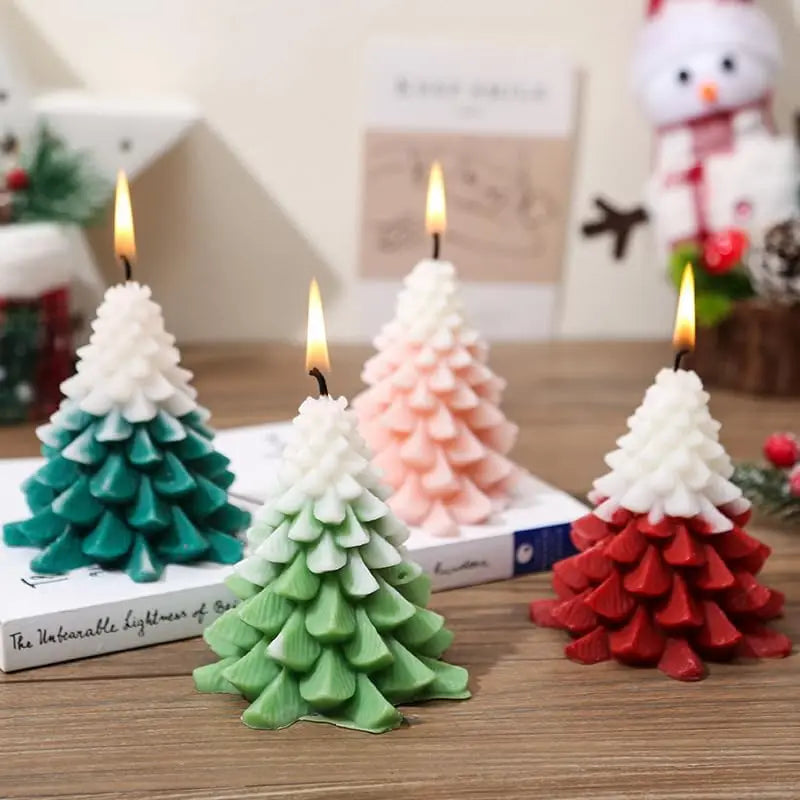 Christmas Tree Shaped Candle Tree Scented Tree Shaped Candle for Home Gift for Christmas Party Holiday New Year Decoration
