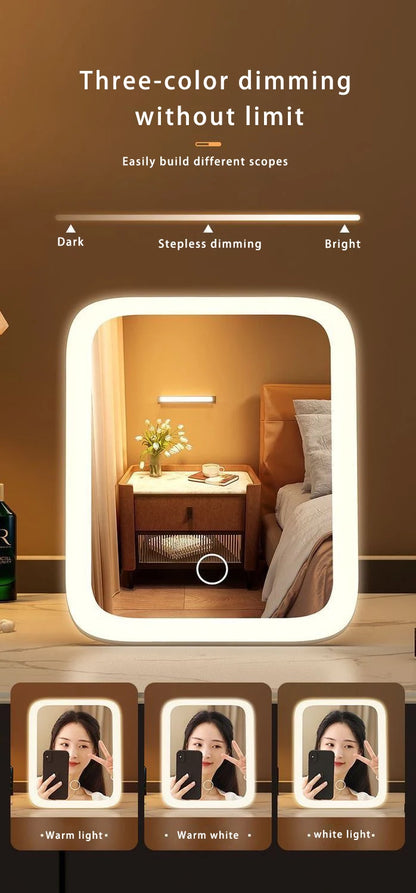 Espejo de Maquillaje LED con Luz Regulable