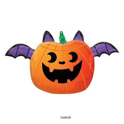 Hot Halloween Balloon Decoration Standing Hummy Pumpkin Ghost Witch Halloween Party Large Foil Balloon Inflatable Door Tree Deco