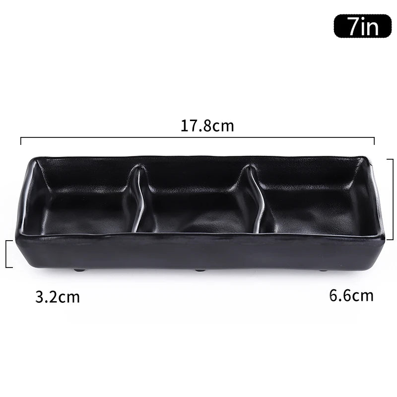 Black Melamine Multi Plate