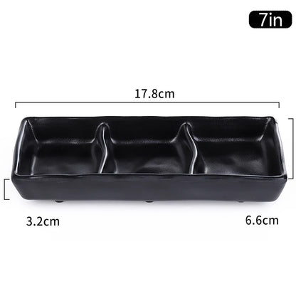 Black Melamine Multi Plate