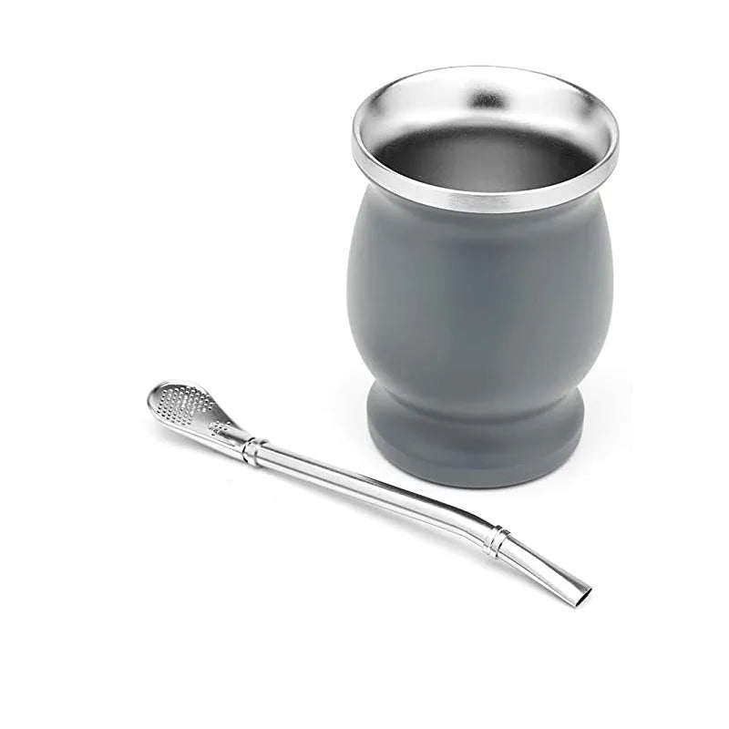 Mate Gourd Set Double-Wall Stainless