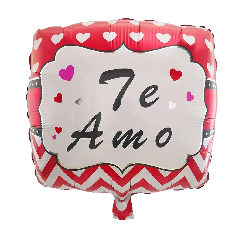 10pcs 18inch Spanish Foil Helium Balloons Valentine's Day Gifts I Love You Air Globus Engagement Wedding Party Decoration