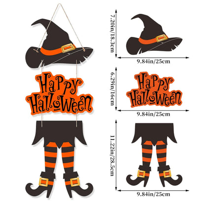 Halloween Witch Leg Hat Door