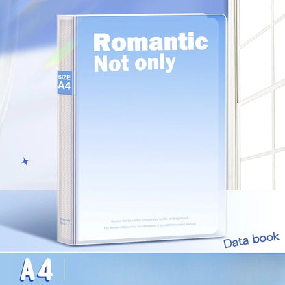 30 Pages A4 Document Organizer with 60 Transparent Pockets - Multi-Layer Office and School Storage Folder Desk Organizer Binder