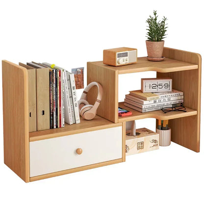 Stylish Desk Organizer - Multiple Tiers Desk Shelf with Compartments for Home Office and Dorm