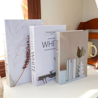 3-pack Luxurious Decoration Can Be Opened Book Box Bookshelf Decor Desk Decoration Living Room Photography Base Props Book Decor