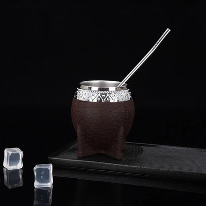 1PC tasses tasses per cafè Stainless Steel Double Wall Cup 200ml Insulated Tumbler Yerba Mate Tea Coffee Beer Drinking