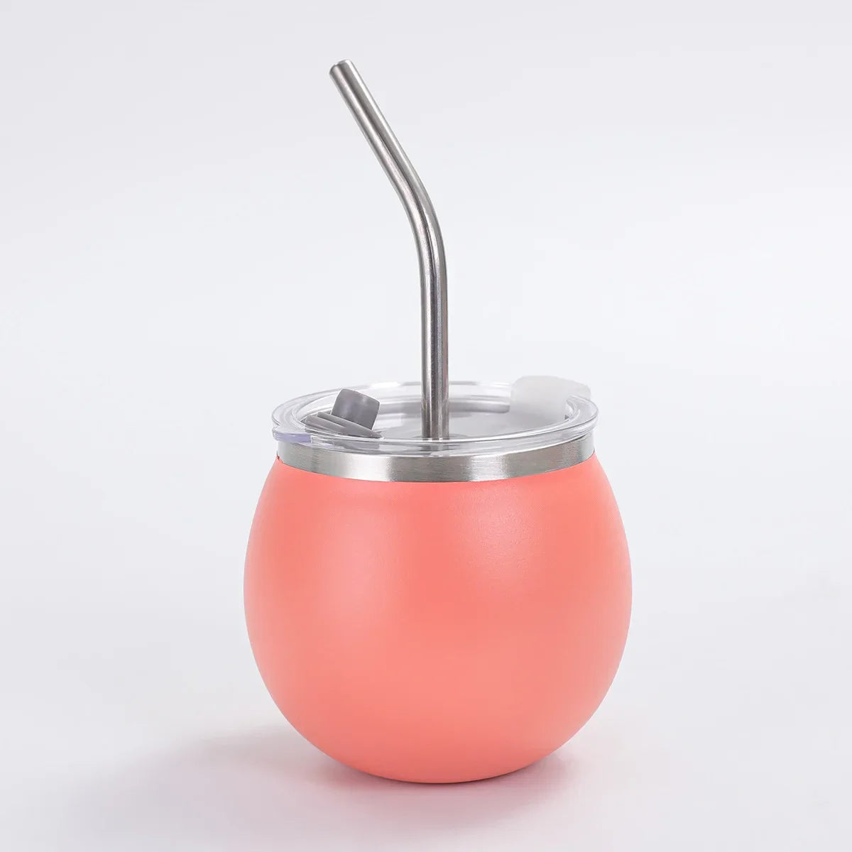 Creative 304 Stainless Steel Thermos Cup Mini Compact U-shaped Egg Cup Home with lid and straw to keep Cold Matai Cup