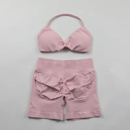 Conjunto Deportivo Mujer 2 Piezas – Top Corto y Shorts