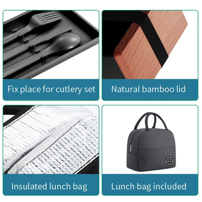 Divided Lunch Box Picnic Microwave