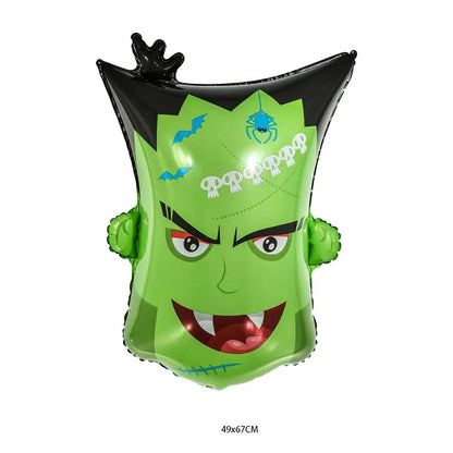 Hot Halloween Balloon Decoration Standing Hummy Pumpkin Ghost Witch Halloween Party Large Foil Balloon Inflatable Door Tree Deco