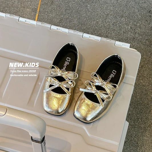 2024 Autumn Children Leather Shoes