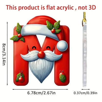 Christmas Acrylic Letter Pendant