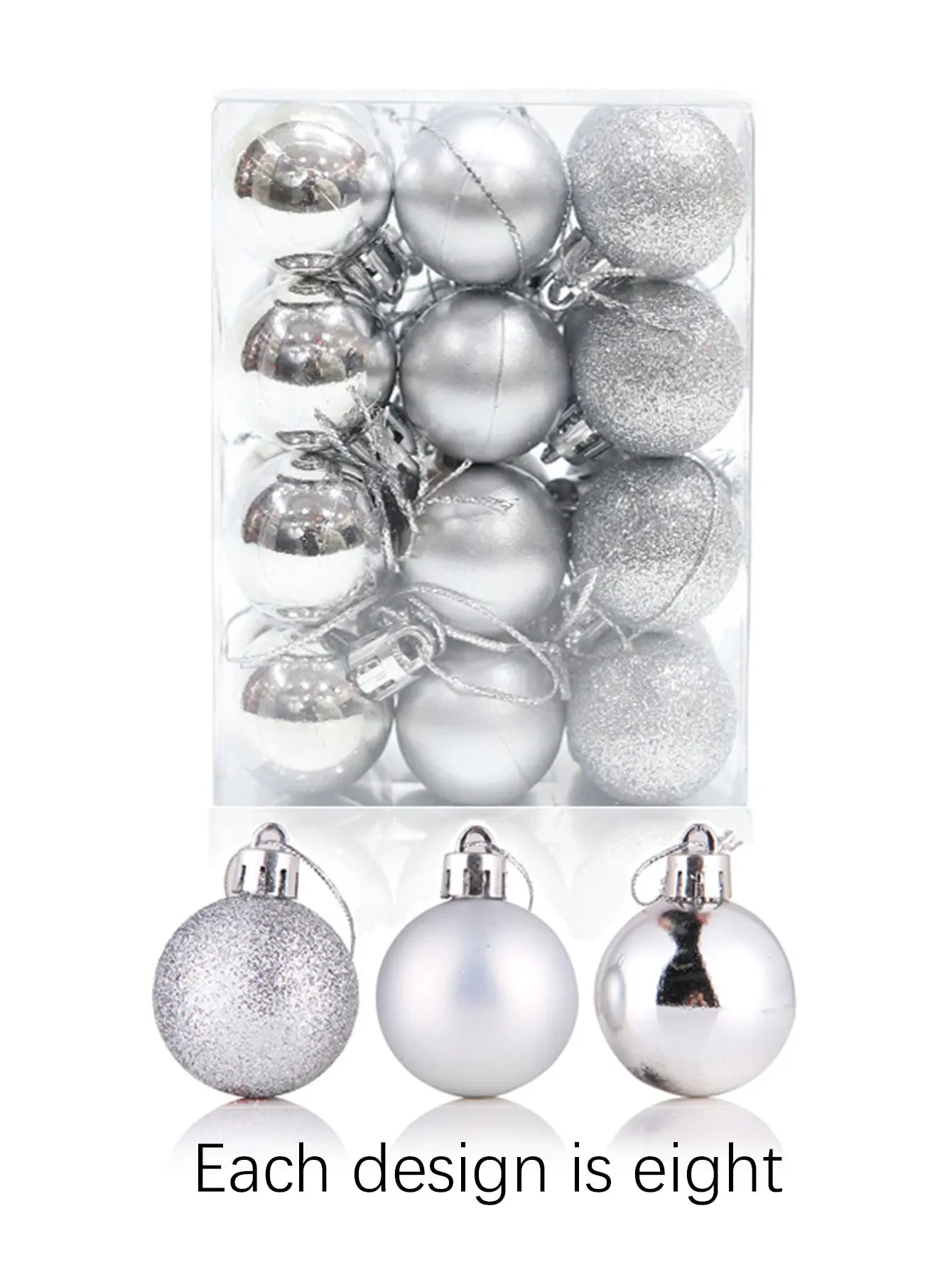 24pcs Christmas ball decorations Christmas Holiday party House decoration ball Christmas tree red ball pendant