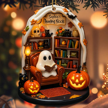 Halloween Ghost Reading 2D Flat