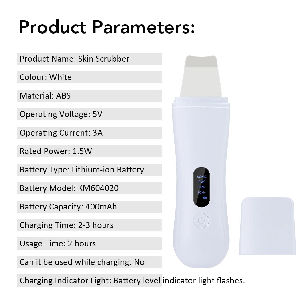 Ultrasonic Skin Scrubber Peeling Remove
