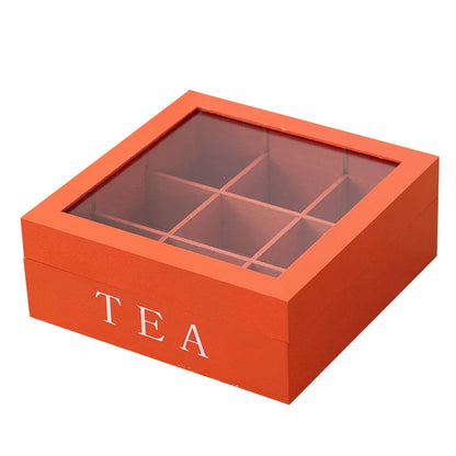 Wood Tea Bag Storage Box
