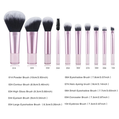 10Pcs Mini Makeup Brush Set Powder ñ