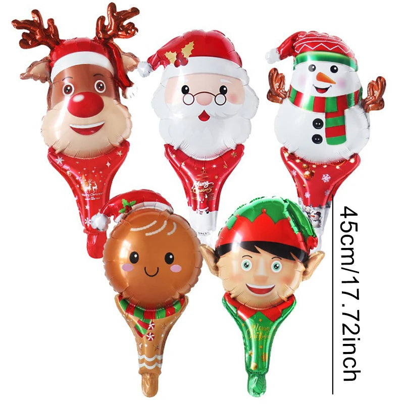 5/10 PCS Christmas Handheld Balloons