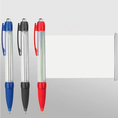 Bolígrafo Gel Negro Retráctil – Papel en Blanco Scroll